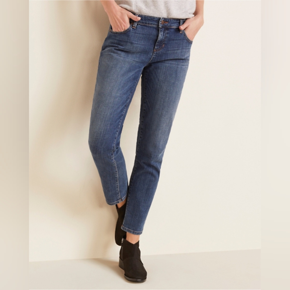 Eileen Fisher Organic Cotton Stretch Boyfriend Jeans
